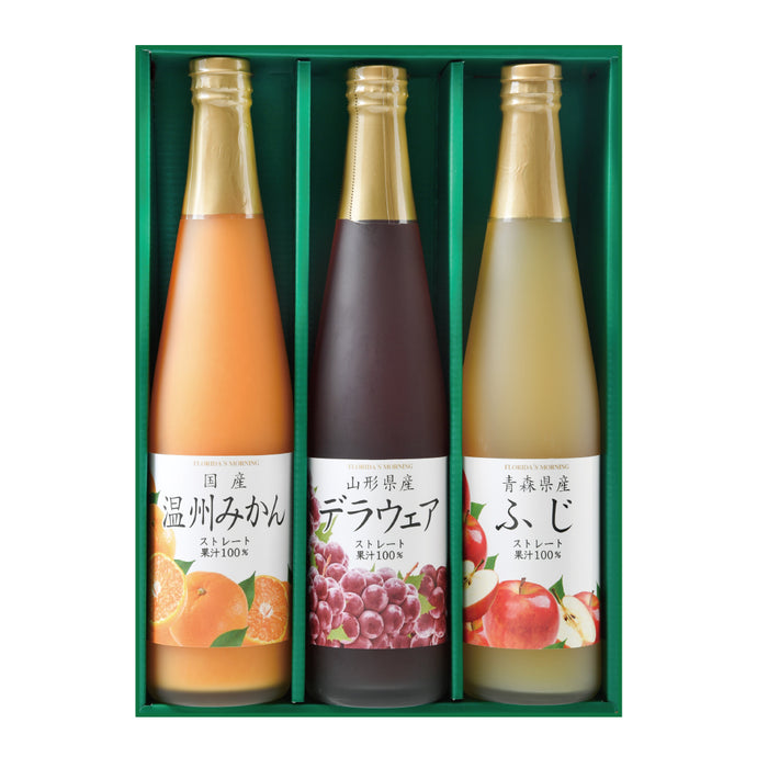 国産果実１００％ストレートジュース　3種3本詰め合わせ　TSJ30
