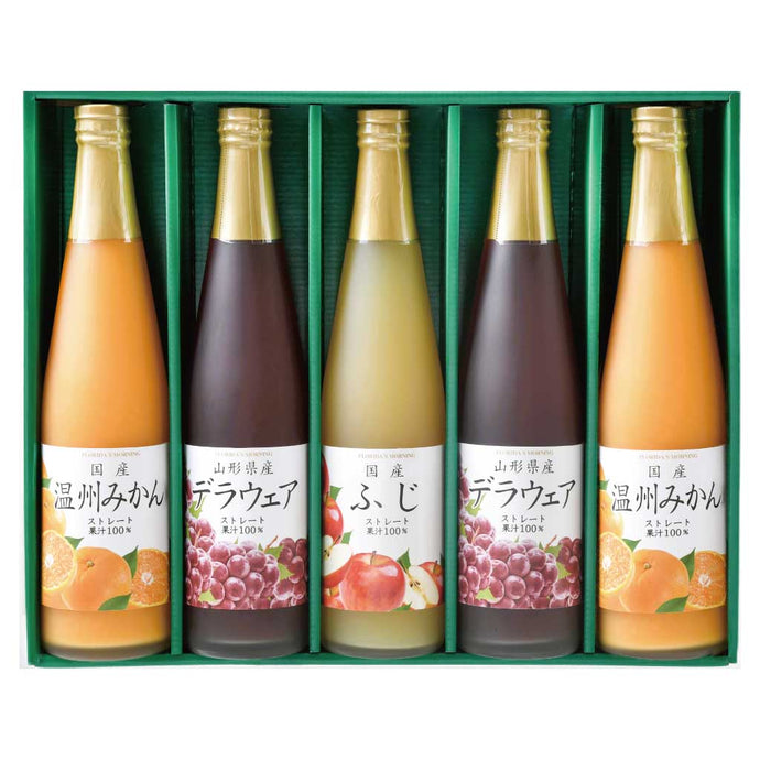 国産果実100％ストレートジュース 3種5本詰め合わせ TSJ50